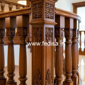 Brass Wood Balcony Fence with LED Lights No-2797
