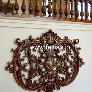 Premium Brass Wood Fence for Balcony No-2799