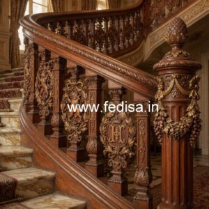 Decorative Brass Wood Staircase Decor Collection No-2825