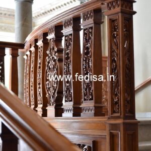 Stylish Brass Wood Fence for Contemporary Villas No-2829