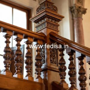 Modern Brass Wood Balcony Design Ideas 2035 No-2833