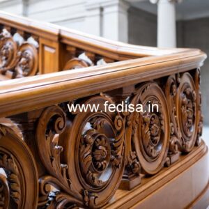 Decorative Brass Wood Balcony Fence Ideas No-2836