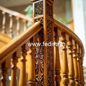 Decorative Brass Wood Fence for Duplex House No-2843