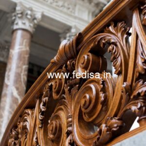 Modern Brass Wood Balcony Decor Collection No-2845