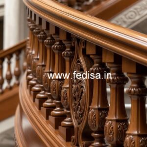 Luxury Brass Wood Railings for Balcony Design No-2850