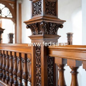 Brass Wood Staircase Banister for Modern Homes No-2851