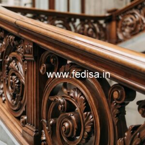 Modern Brass Wood Handrails for Luxury Villas No-2854