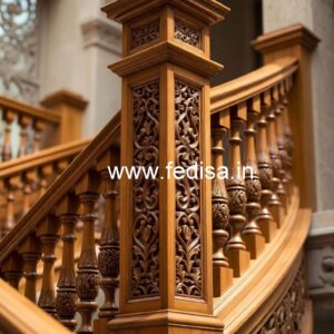 Decorative Brass Wood Staircase Fence Trends No-2855