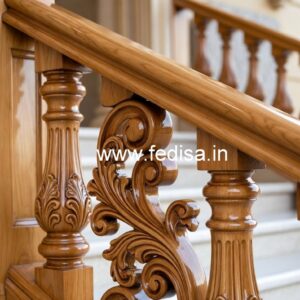 Luxury Brass Wood Handrail Ideas for Homes No-2862