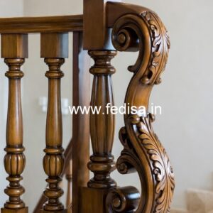 Stylish Brass Wood Balcony Fence Collection No-2863