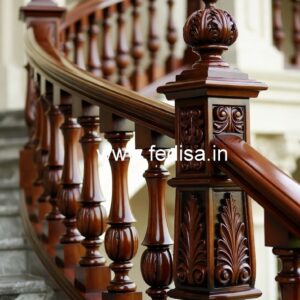 Stylish Brass Wood Balcony Decor with Modern Finish No-2869