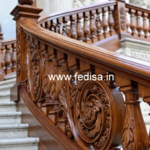 Decorative Brass Wood Interior Railings Collection No-2878