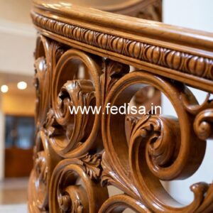 Modern Brass Wood Handrails for Stylish Homes No-2882