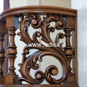 Decorative Brass Wood Staircase Collection for Villas No-2884