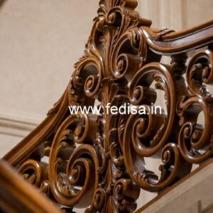 Decorative Brass Wood Railings for Luxury Homes No-2890