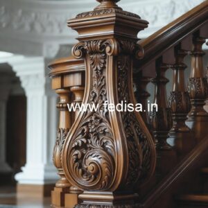 Premium Brass Wood Balcony Safety Fence Ideas No-2893