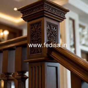 Elegant Brass Wood Handrail Collection for Interiors No-2894