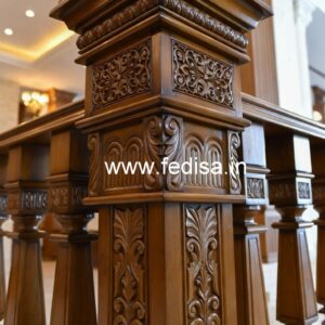 Luxury Brass Wood Balcony Railings Collection No-2903