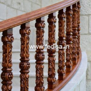 Premium Brass Wood Balcony Fence Trends No-2906