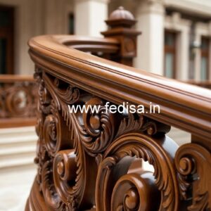 Elegant Brass Wood Fence with Modern Finish No-2909