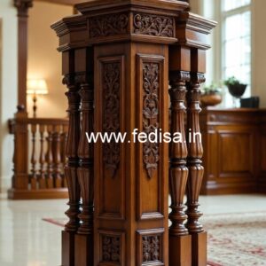 Decorative Brass Wood Balcony Safety Railings No-2917