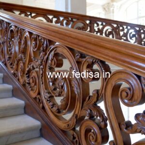 Elegant Brass Wood Balcony Collection for Interiors No-2920