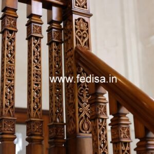 Decorative Brass Wood Railings for Contemporary Homes No-2928