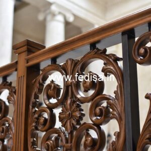 Luxury Brass Wood Balcony Handrails for Villas No-2935