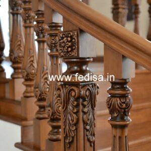 Modern Brass Wood Staircase Decor Inspiration No-2936