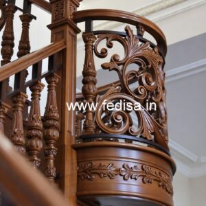 Premium Brass Wood Handrails for Modern Homes No-2939