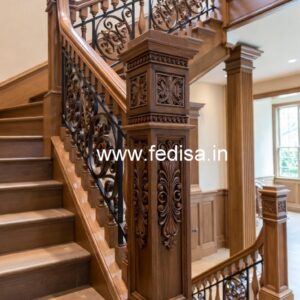 Decorative Brass Wood Stair Fence Trends No-2940