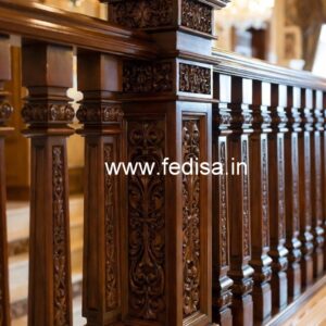 Luxury Brass Wood Staircase Collection for Villas No-2941