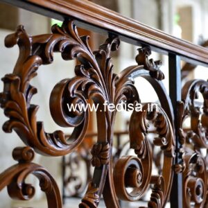 Stylish Brass Wood Fence with Artistic Touch No-2943