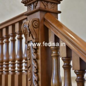 Premium Brass Wood Staircase Fence Collection No-2945