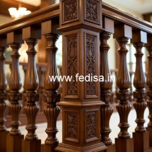 Decorative Brass Wood Handrails for Luxury Interiors No-2946