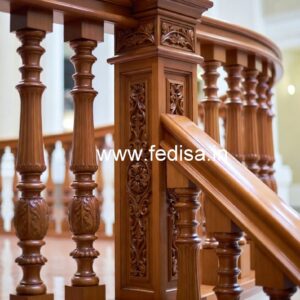 Decorative Brass Wood Staircase Handrails for Villas No-2958