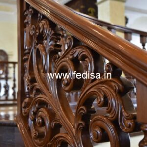 Luxury Brass Wood Railings for Contemporary Homes No-2959