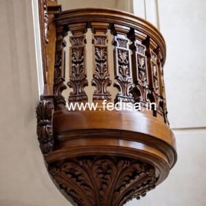 Modern Brass Wood Balcony Railings Inspiration No-2960