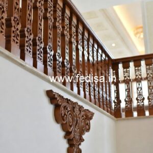 Stylish Brass Wood Fence for Luxury Villas No-2961