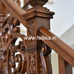Premium Brass Wood Balcony Handrails with Rich Style No-2963