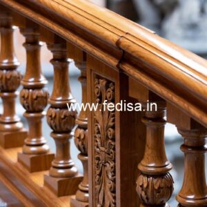Elegant Brass Wood Handrails with Modern Touch No-2968