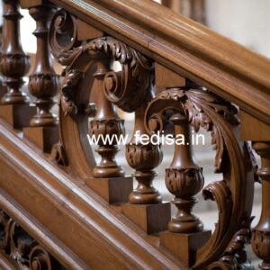 Modern Brass Wood Balcony Design Inspiration No-2978