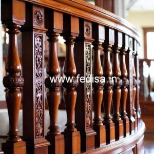 Modern Brass Wood Fence Collection for Villas No-2984