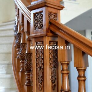 Modern Brass Wood Handrails for Rich Interiors No-2990