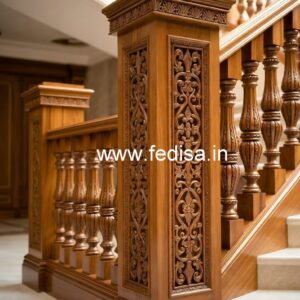 Elegant Brass Wood Handrail Design Inspiration No-2998