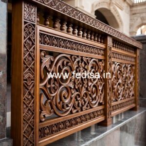 Stylish Brass and Wood Railing Ideas No-3003