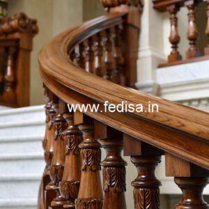 Premium Brass Wood Railing Collection No-3007