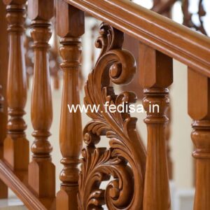 Stylish Brass Wood Handrail Ideas No-3013