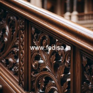 Stylish Brass Wood Railings for Villas No-3024