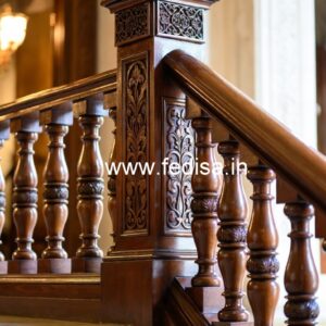Elegant Brass Wood Fence Design No-3026